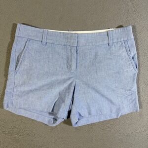 J. Crew City Fit Blue Chambray Cotton Shorts Women's Size 6‎ Classic Summer